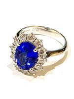 Anello Sommer Gioielli Donna KATE in Oro bianco Tanzanite 2.99 Ct TANZ 2.99 DIA 1.00 F/VS2 PAIGEM - TANZ 2.99 DIA 1.00 F/VS2 PAIGEM